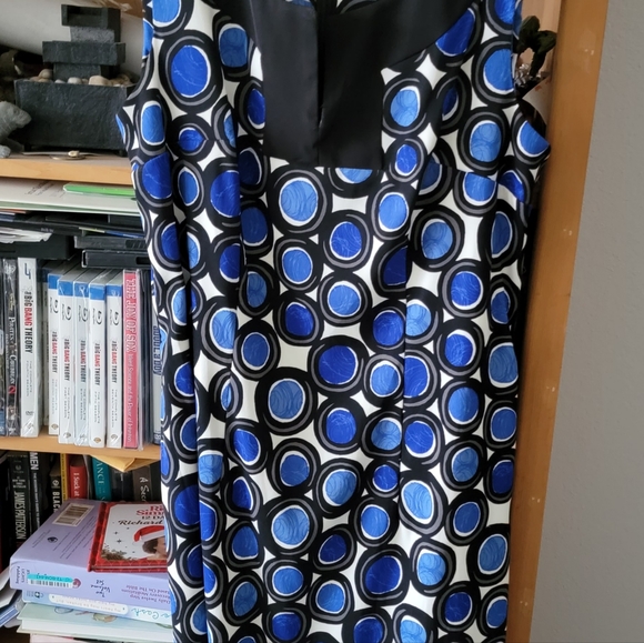 ALXY Shift V neck Knee Length Sleeveless Retro Dress Size 12 - Picture 4 of 12